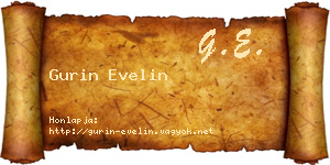 Gurin Evelin névjegykártya
